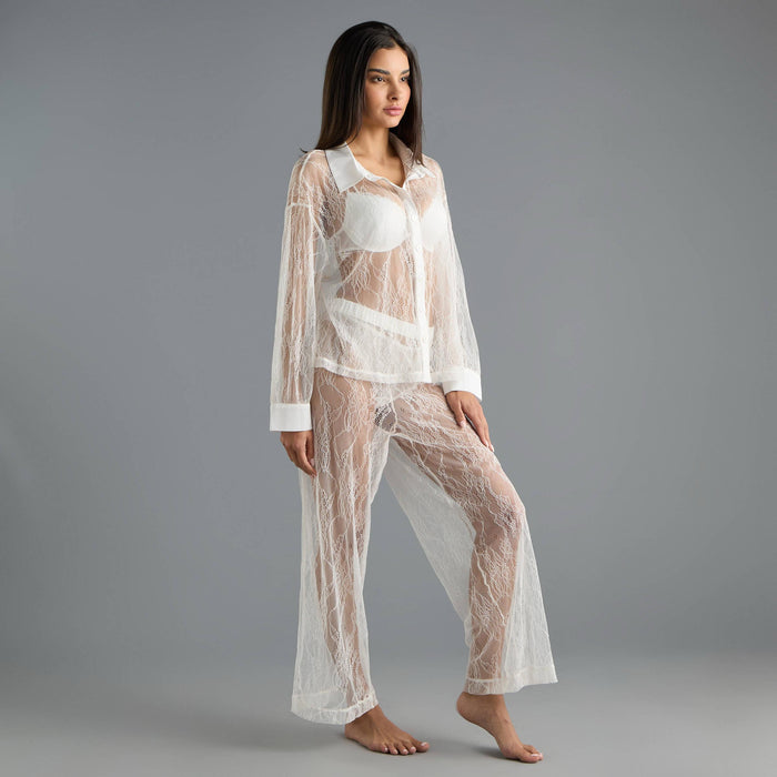 Textured Lace Pyjama Set