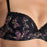 Butterfly Print Demi Bra with Lace Detail